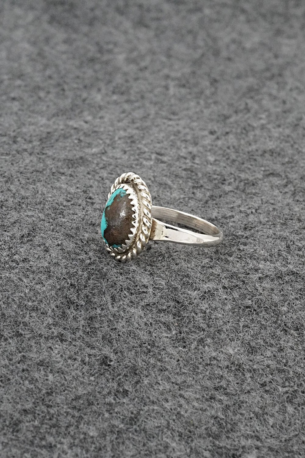 Turquoise & Sterling Silver Ring - Darius Arviso - Size 7.5
