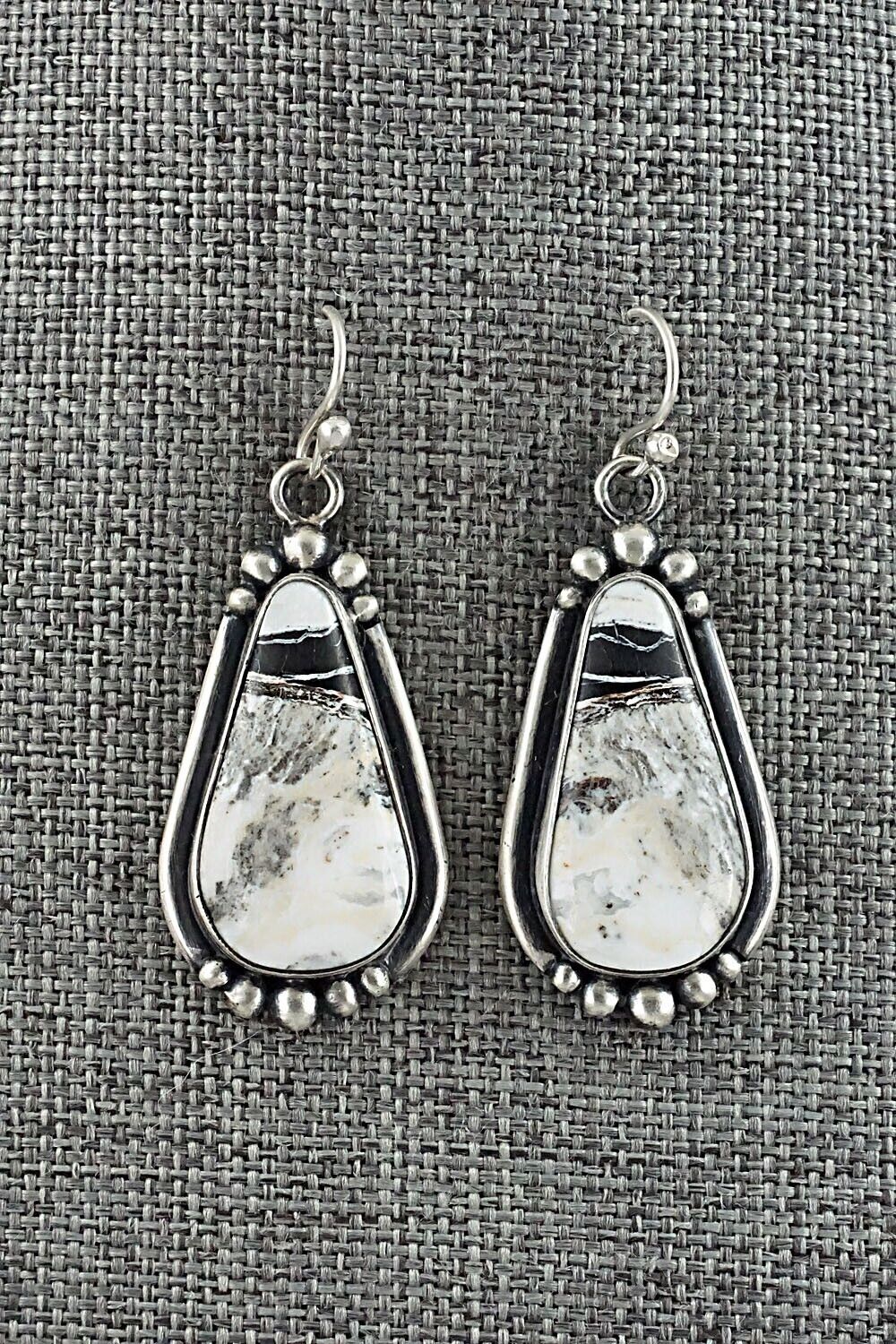 White Buffalo & Sterling Silver Necklace & Earrings Set - Angela Martin