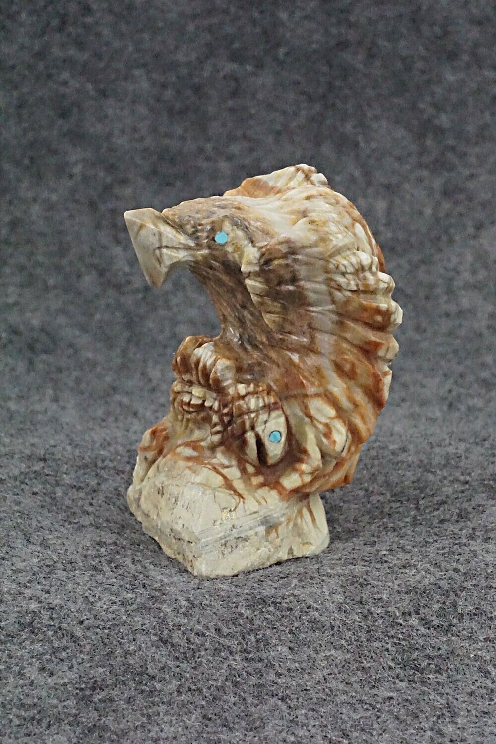 Eagle w/Fish Zuni Fetish Carving - Tony Mackel