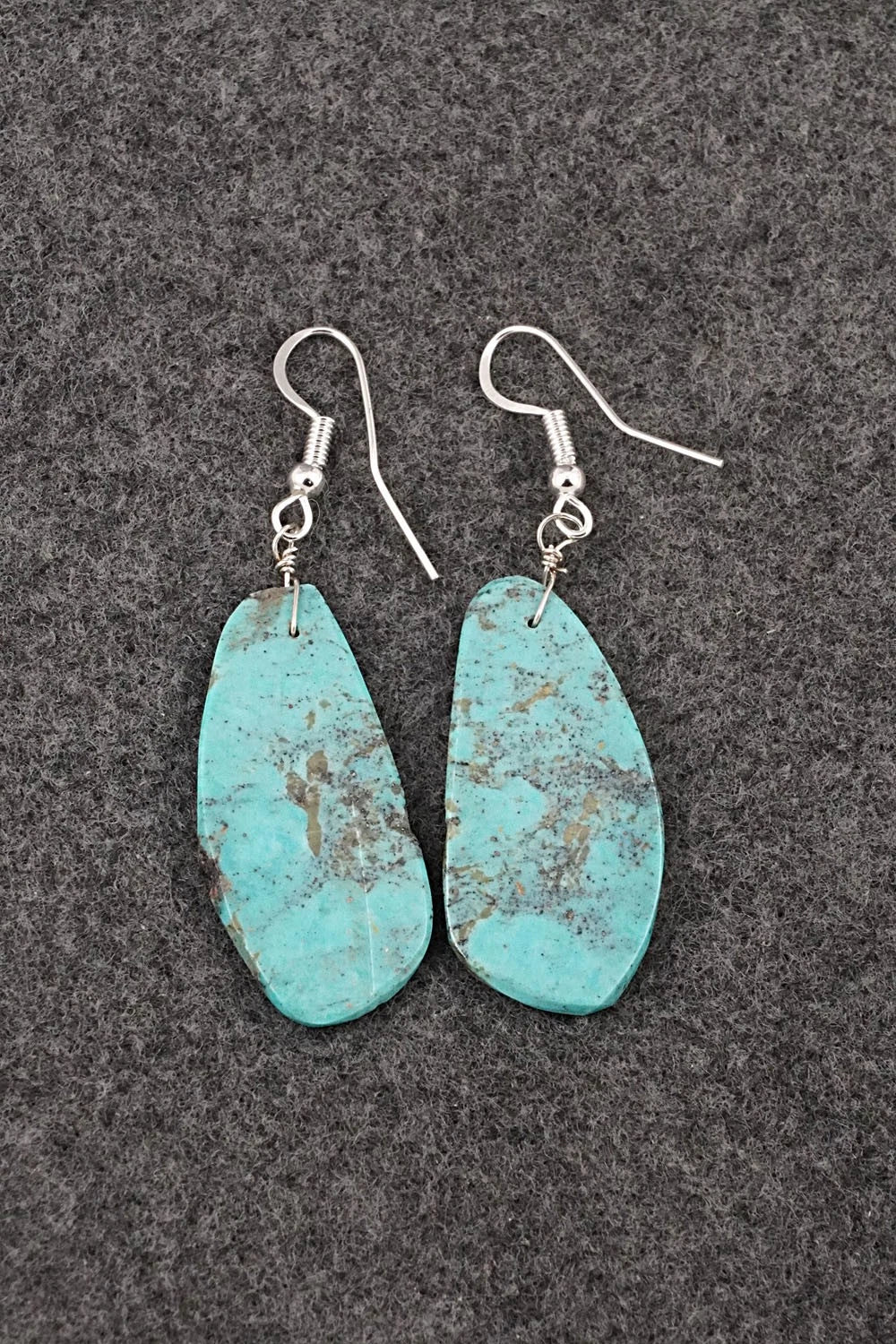 Turquoise & Sterling Silver Earrings - Louise Pete