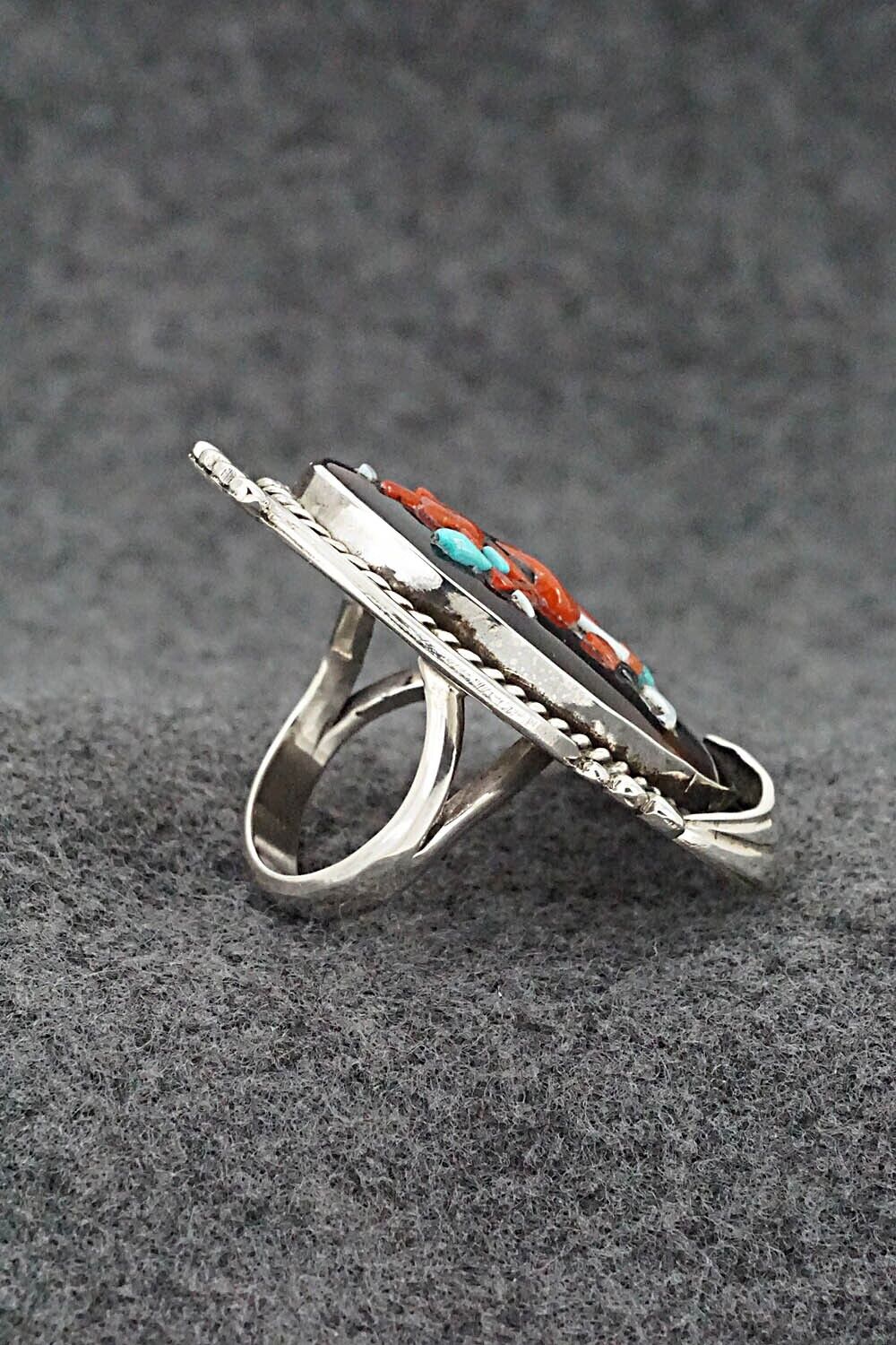 Multi Stone & Sterling Silver Ring - Augustine Pinto - Size 7