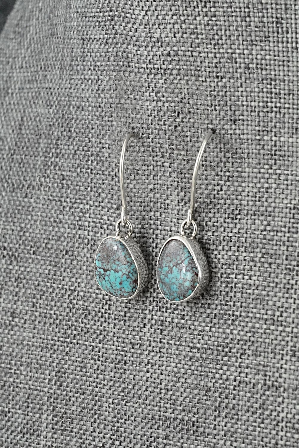 Turquoise & Sterling Silver Earrings - Eugene Gruber