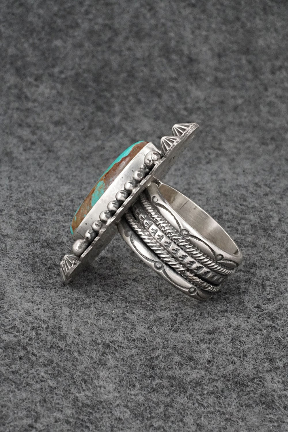 Turquoise & Sterling Silver Ring - Michael Calladitto - Size 10