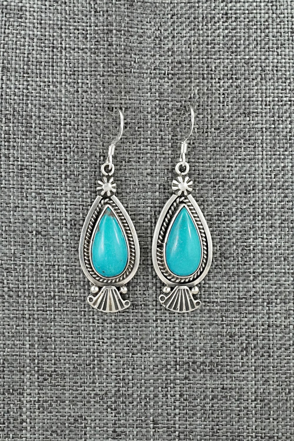 Turquoise & Sterling Silver Earrings - Verley Betone