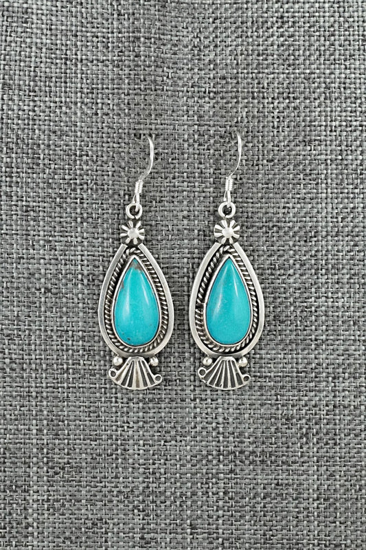 Turquoise & Sterling Silver Earrings - Verley Betone