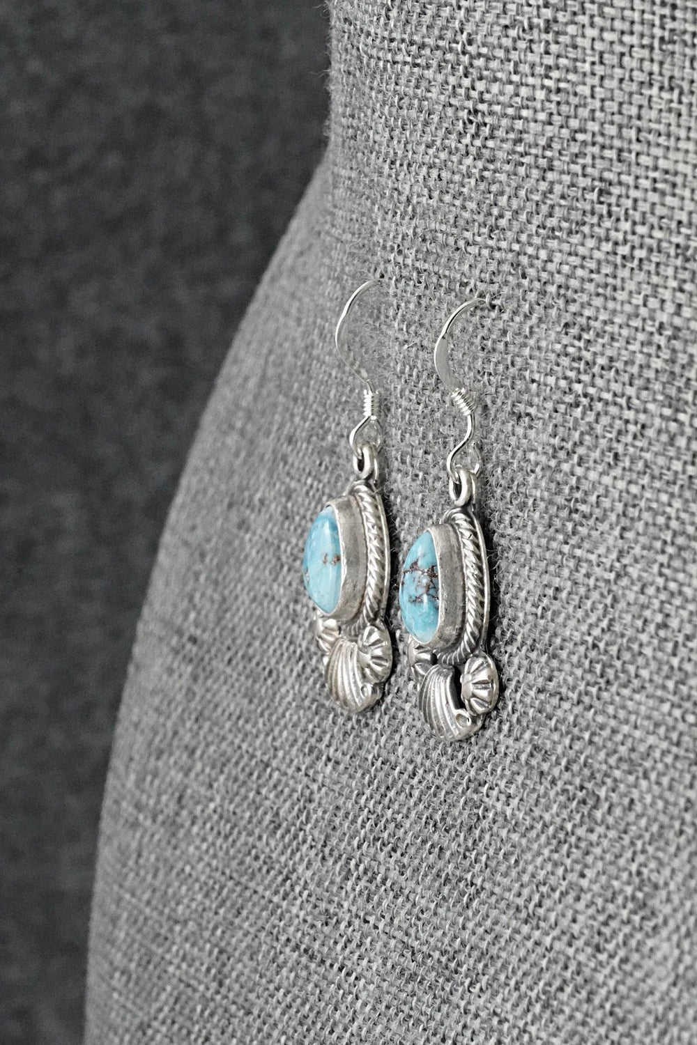 Turquoise & Sterling Silver Earrings - Verley Betone