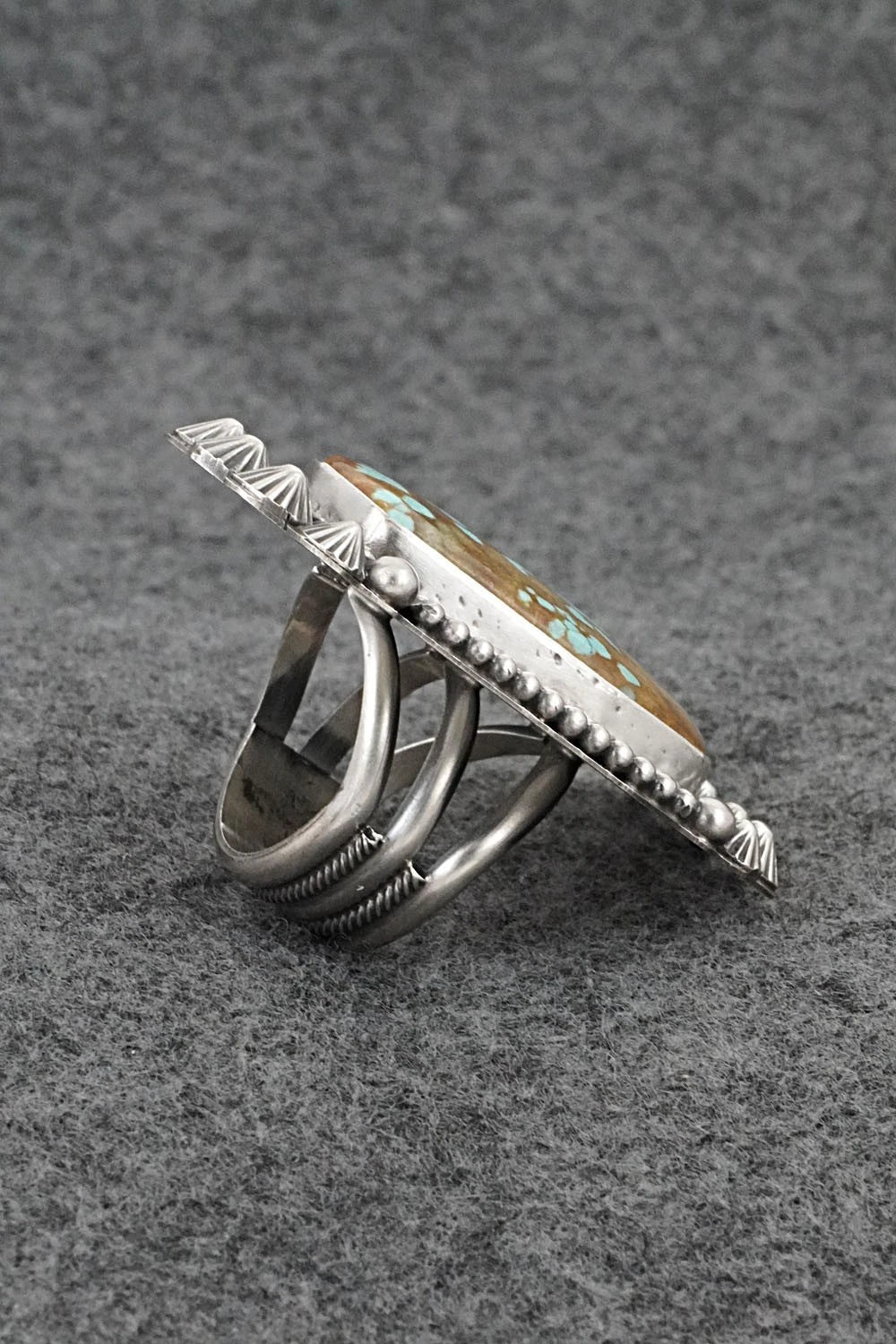 Turquoise & Sterling Silver Ring - Michael Calladitto - Size 7.5