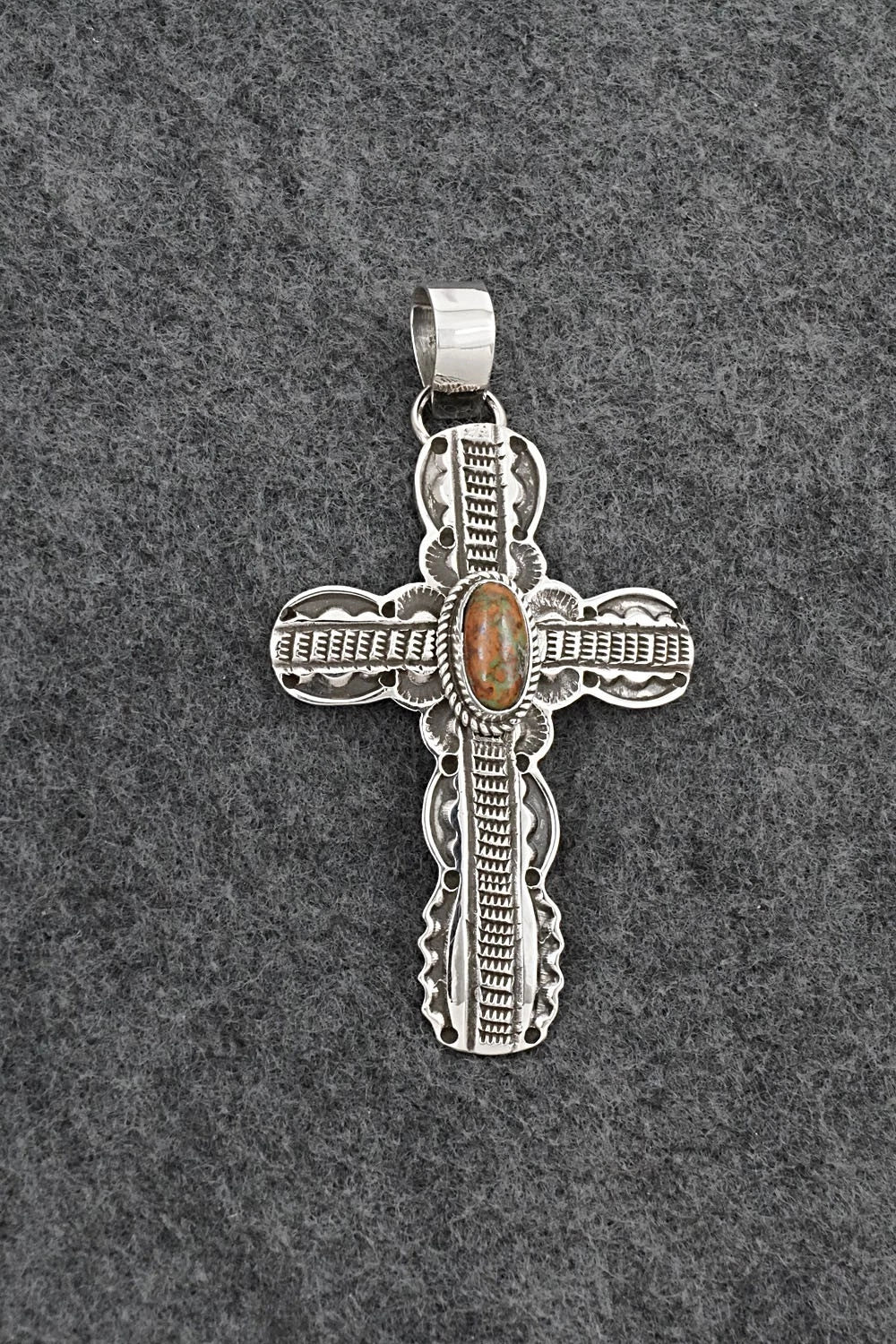 Turquoise & Sterling Silver Pendant - Leonard Maloney