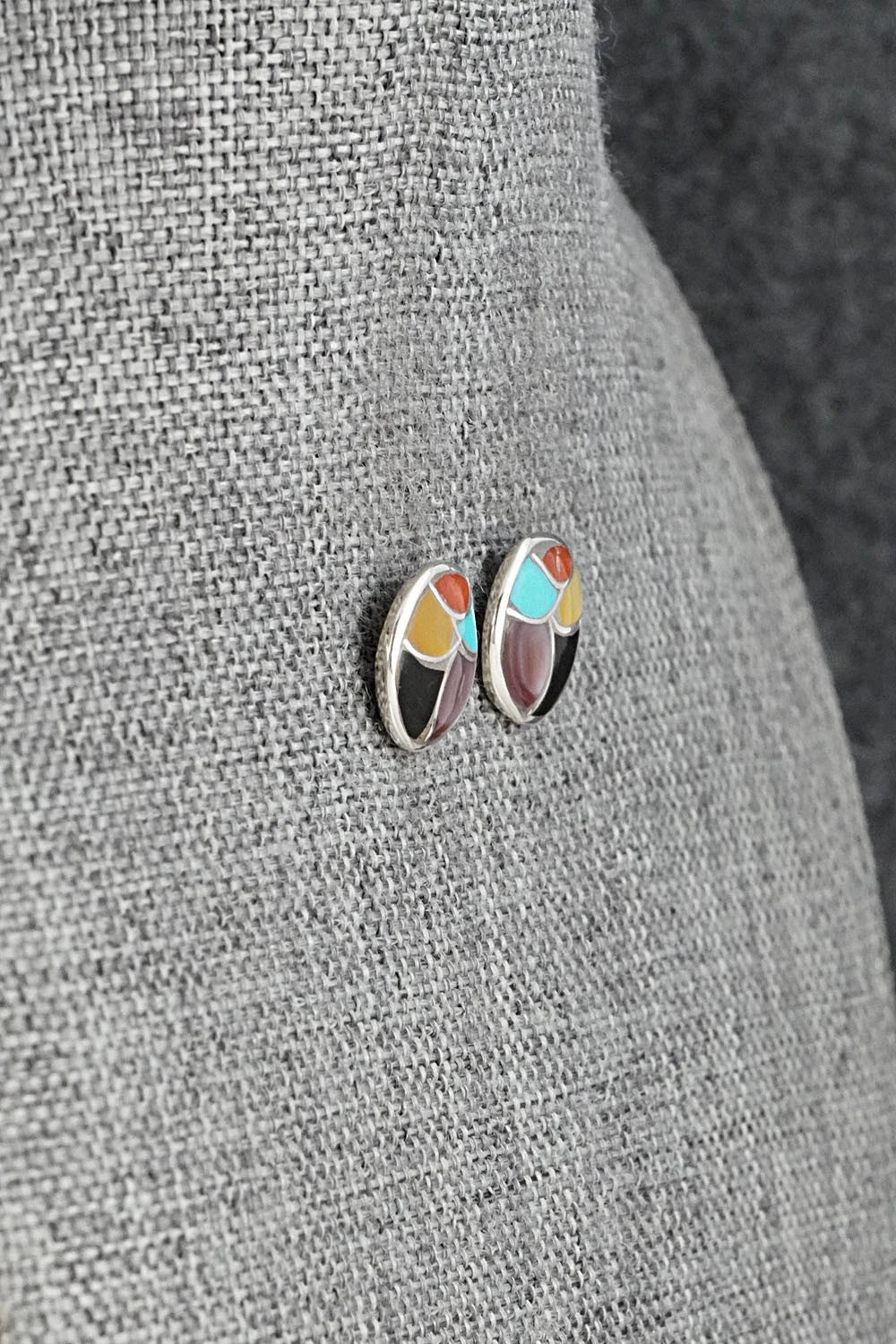 Multi-Stone & Sterling Silver Earrings - Orena Leekya