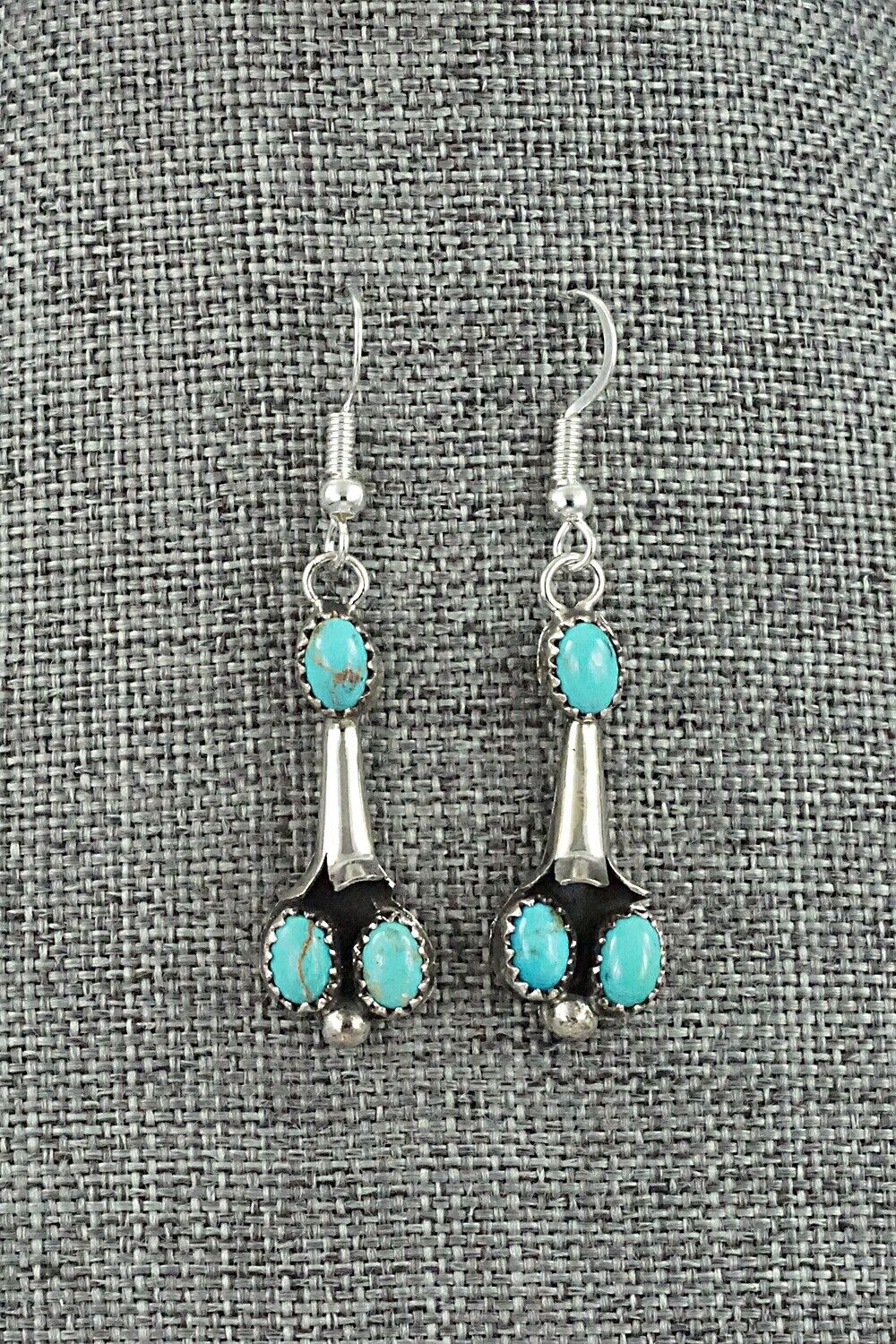 Turquoise & Sterling Silver Mini Squash Blossom Set - Phil Garcia