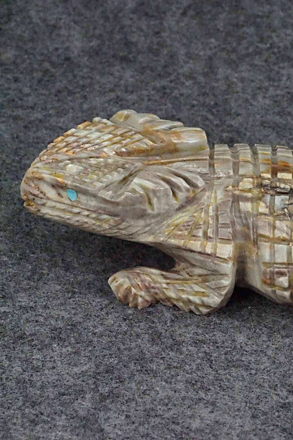 Horned Toad Zuni Fetish Carving - Tony Mackel