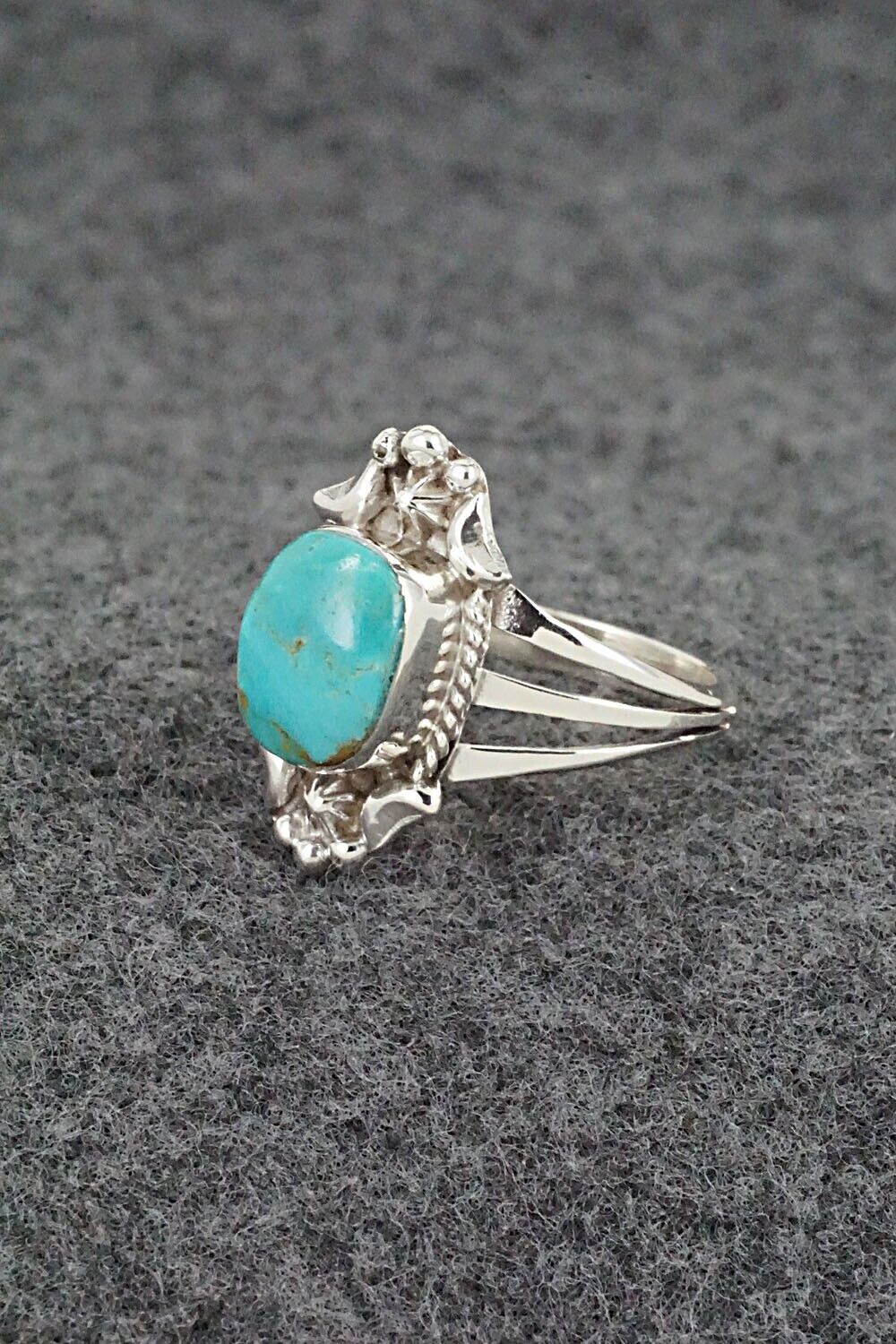 Turquoise & Sterling Silver Ring - Theresa Smith - Size 8