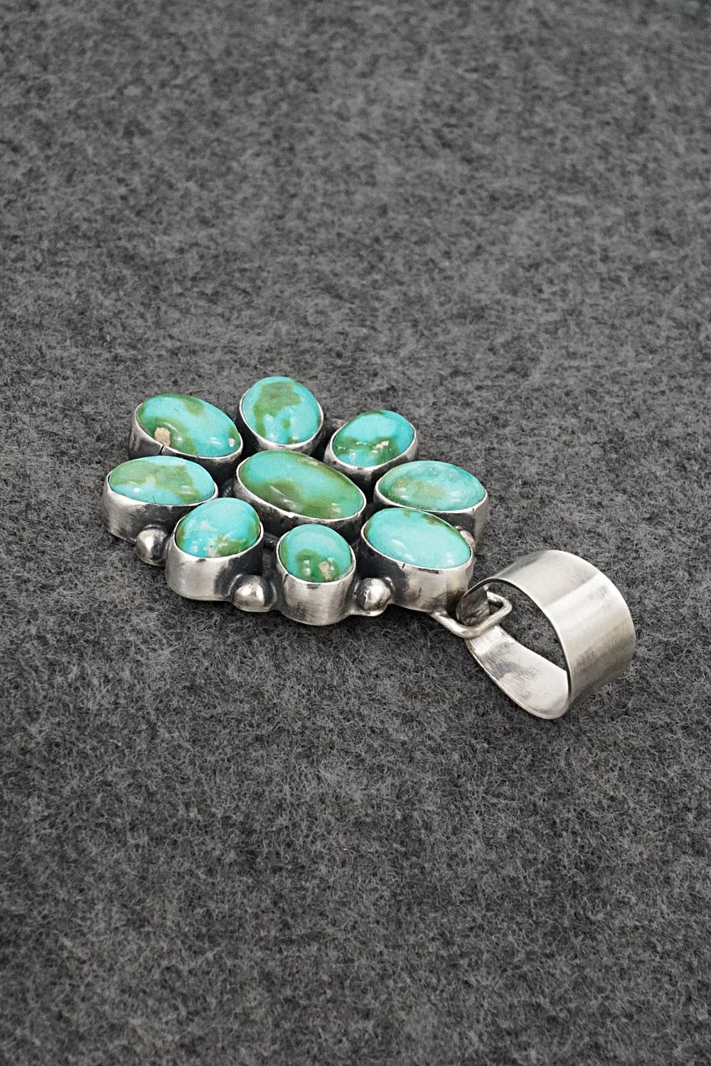 Turquoise & Sterling Silver Pendant - Bobby Johnson