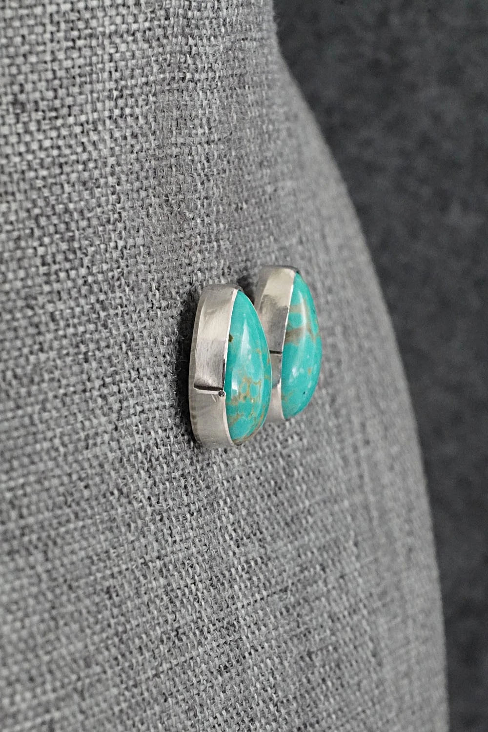 Turquoise & Sterling Silver Earrings - Rosemary Saunders