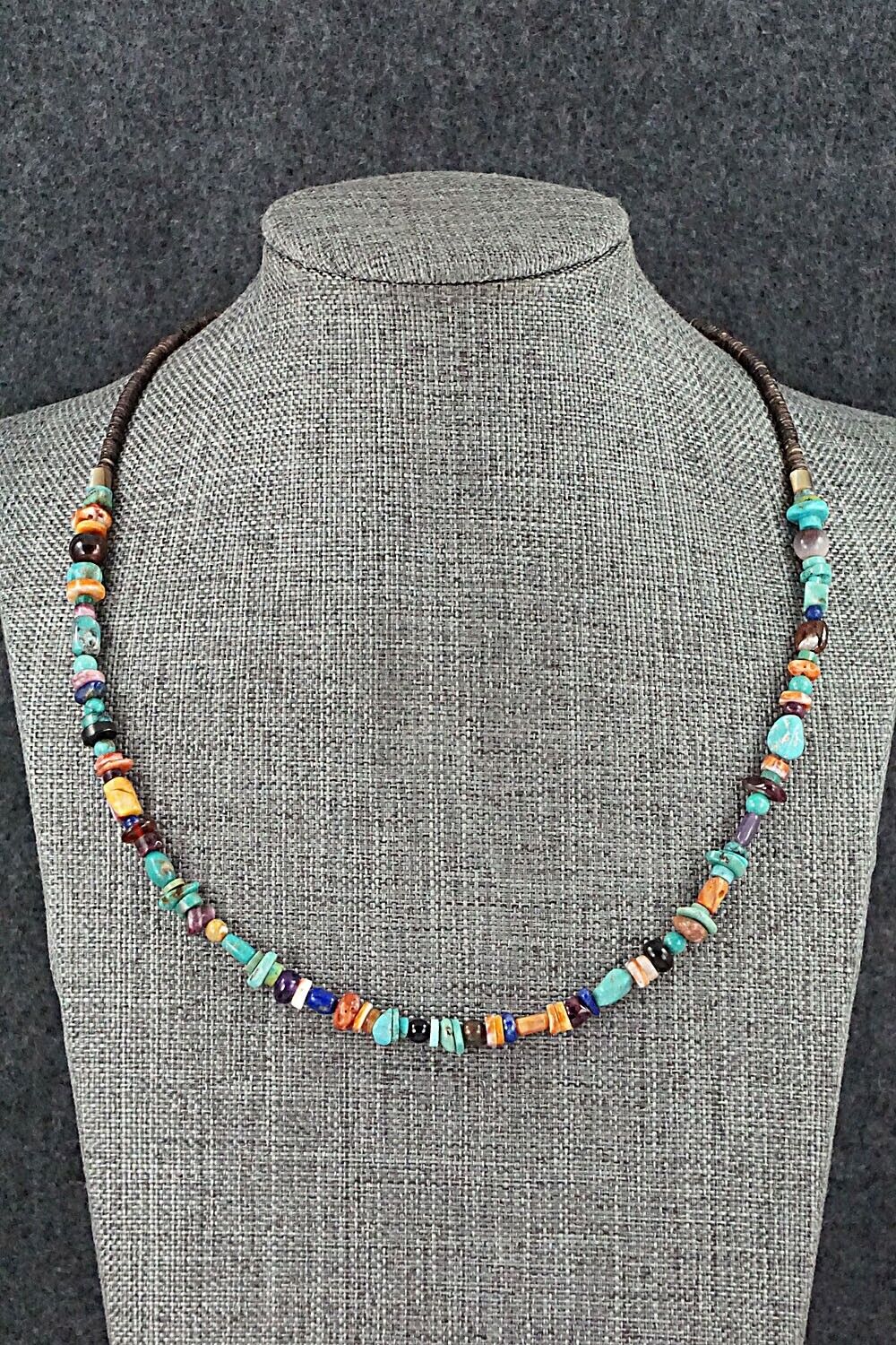 Multi Stone and Sterling Silver Necklace - Helen Tsosie