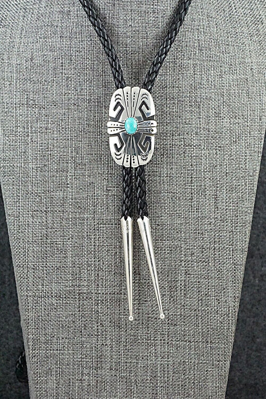 Turquoise & Sterling Silver Bolo Tie - Rosita Singer