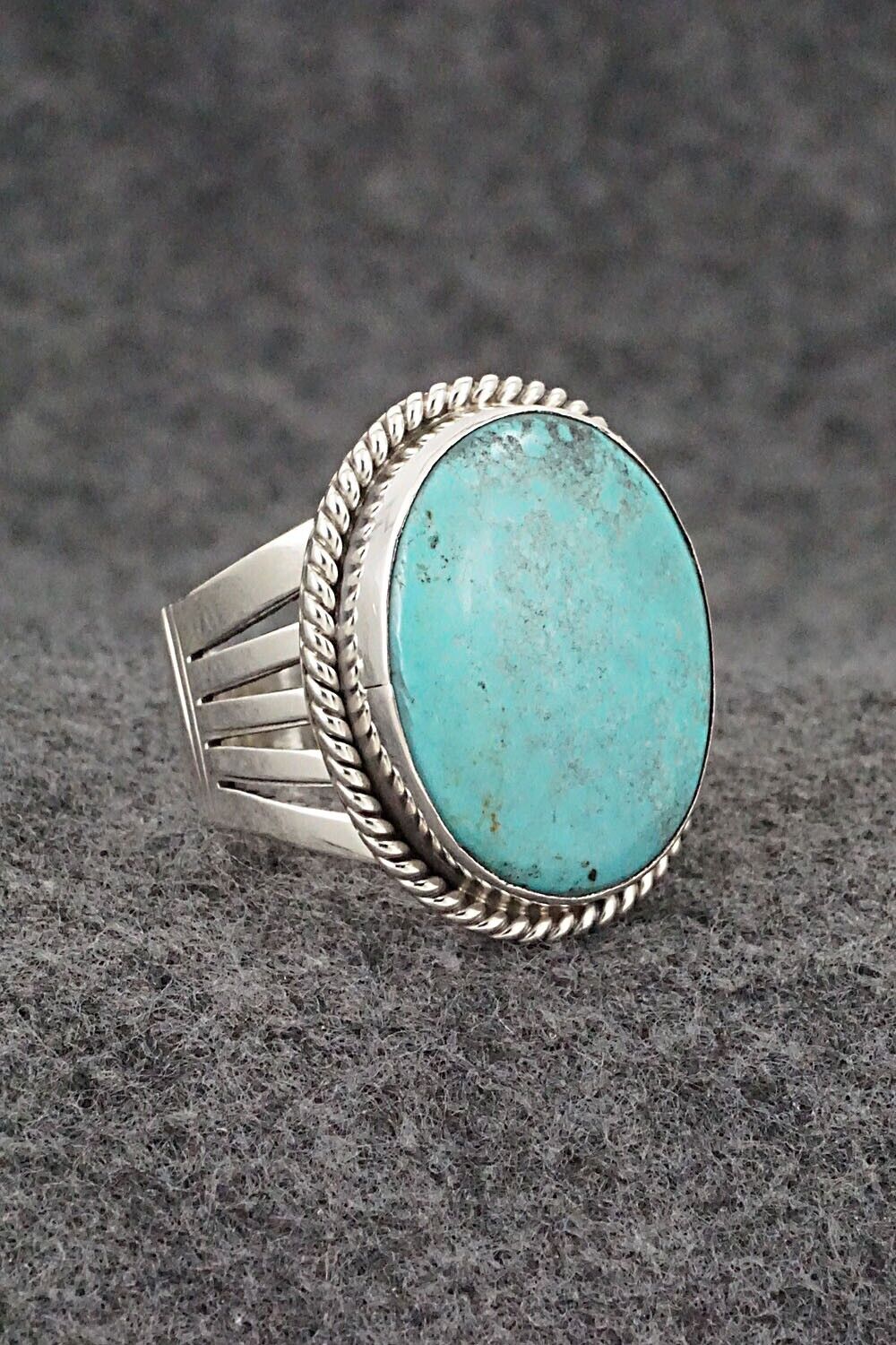 Turquoise & Sterling Silver Ring - Jeanette Saunders - Size 11.75