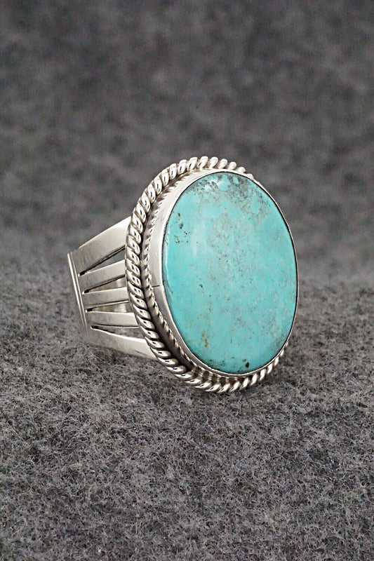 Turquoise & Sterling Silver Ring - Jeanette Saunders - Size 11.75