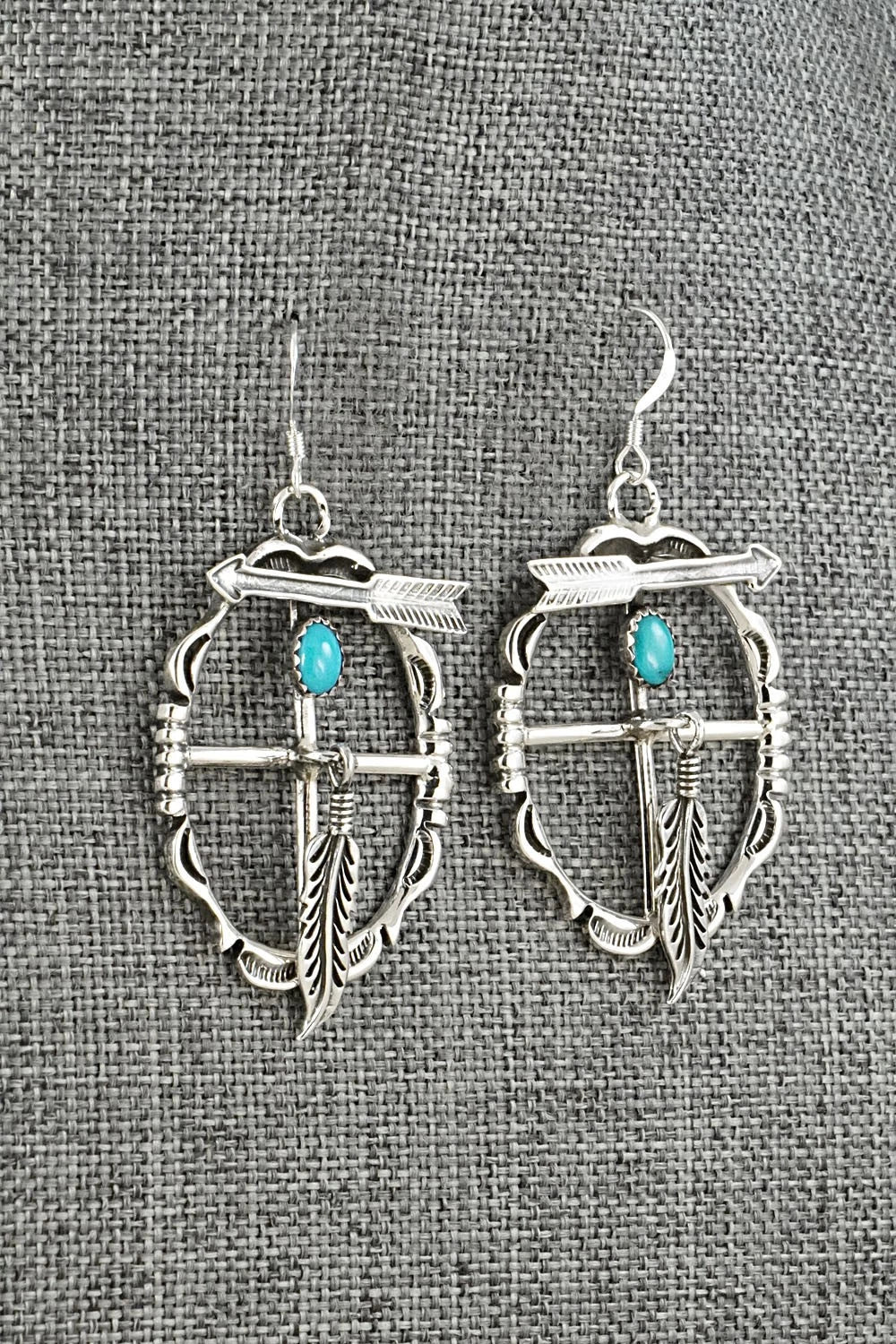 Turquoise & Sterling Silver Earrings - Arlene Lewis