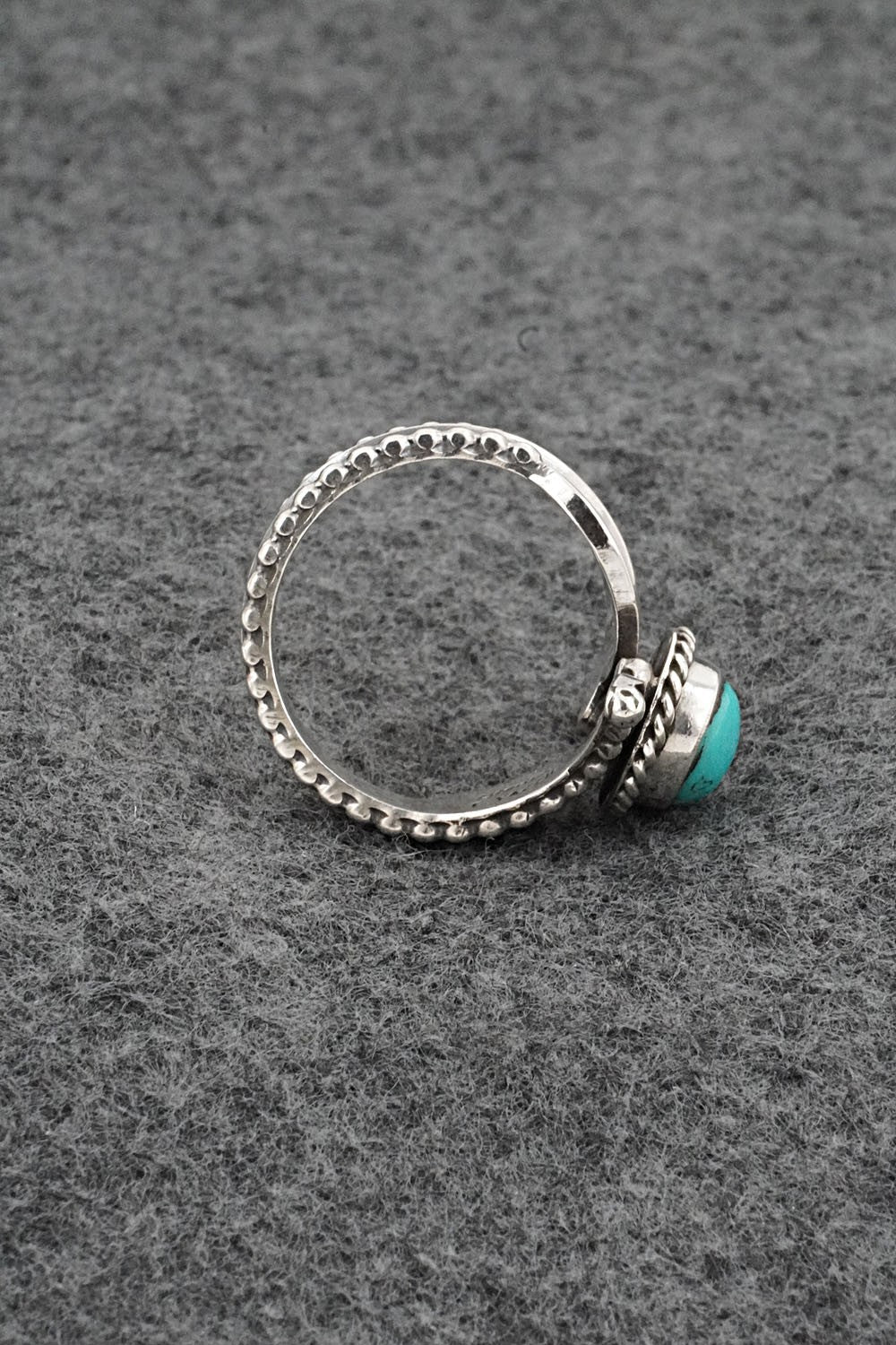 Turquoise & Sterling Silver Ring - Thomas Yazzie - Size 8.5