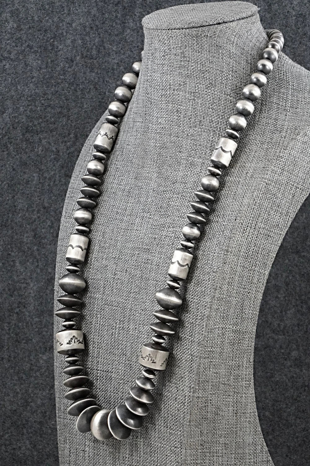 Sterling Silver Navajo Pearl Necklace 28" - Rose Martin