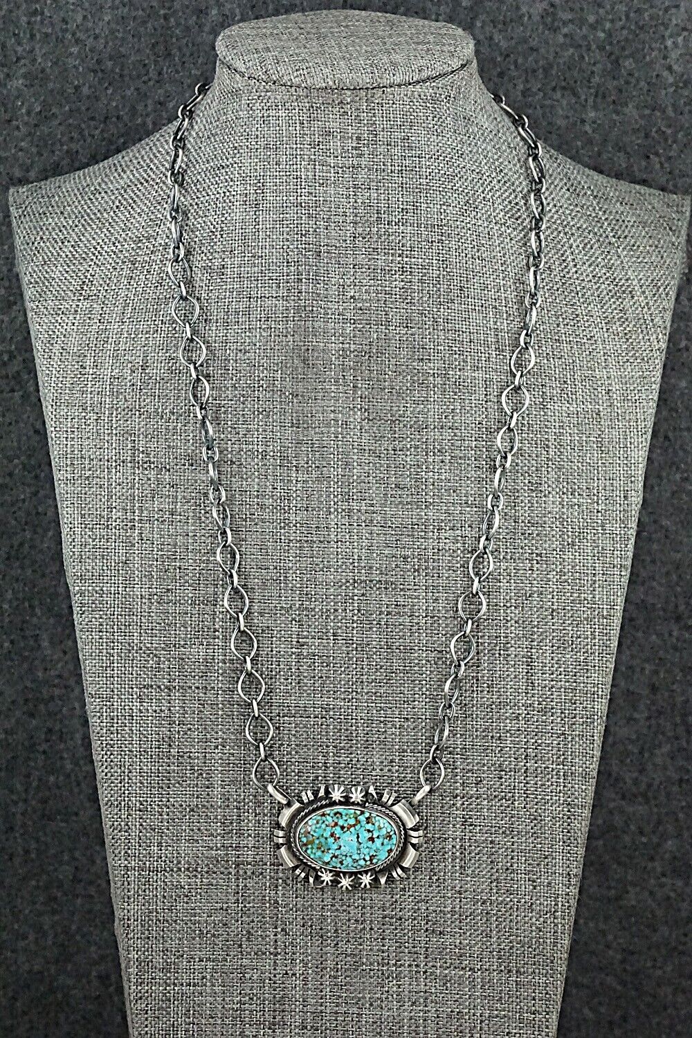 Turquoise & Sterling Silver Necklace - Randy Billy