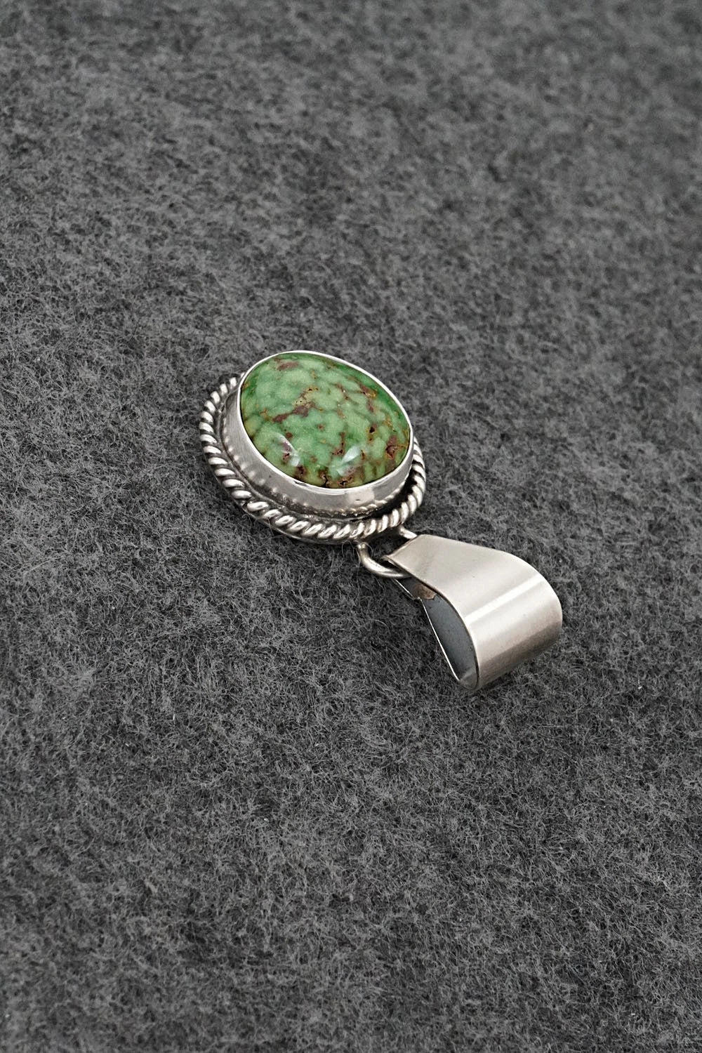 Turquoise & Sterling Silver Pendant - Eugene Gruber