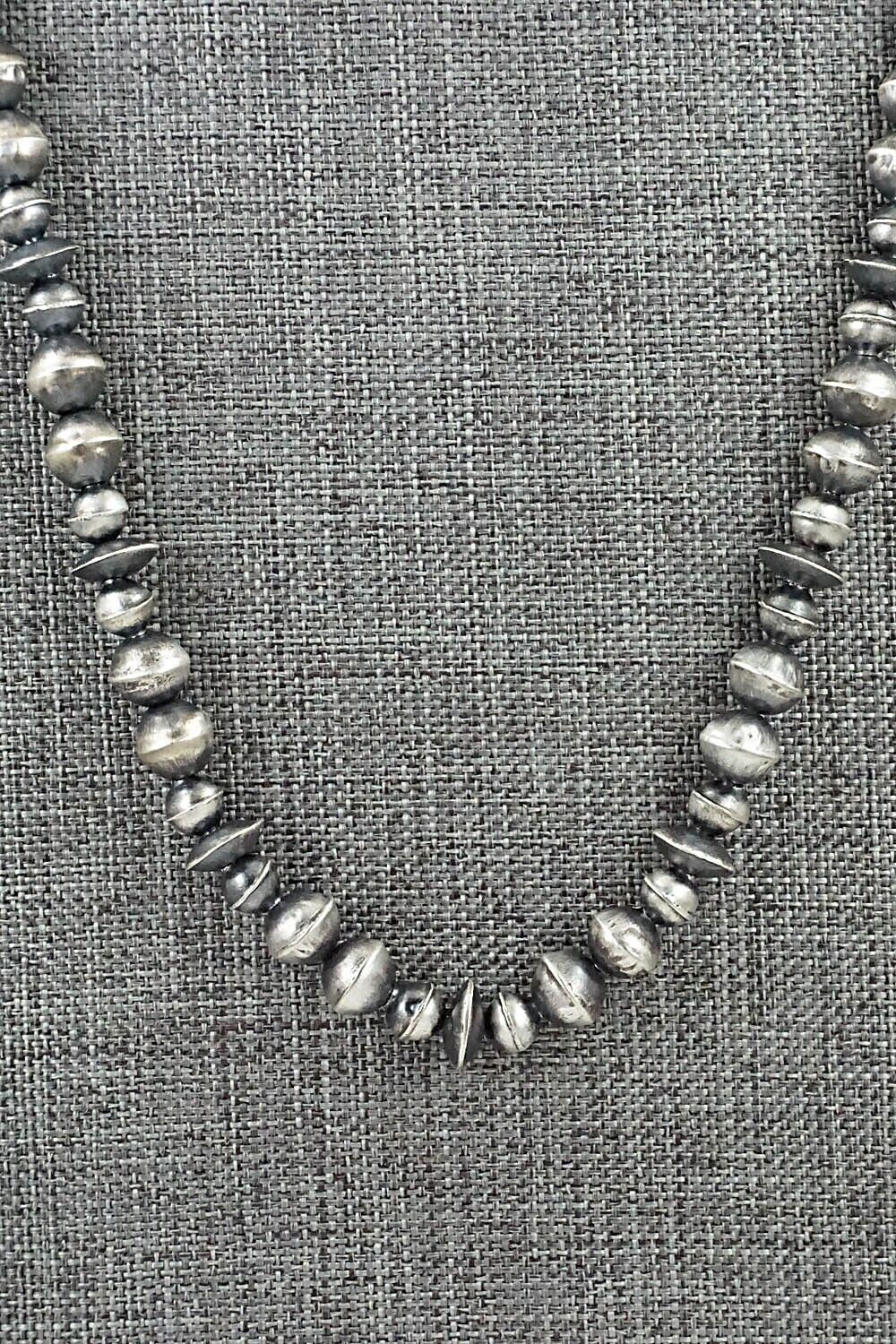 Sterling Silver Navajo Pearl Necklace 30" - Vintage