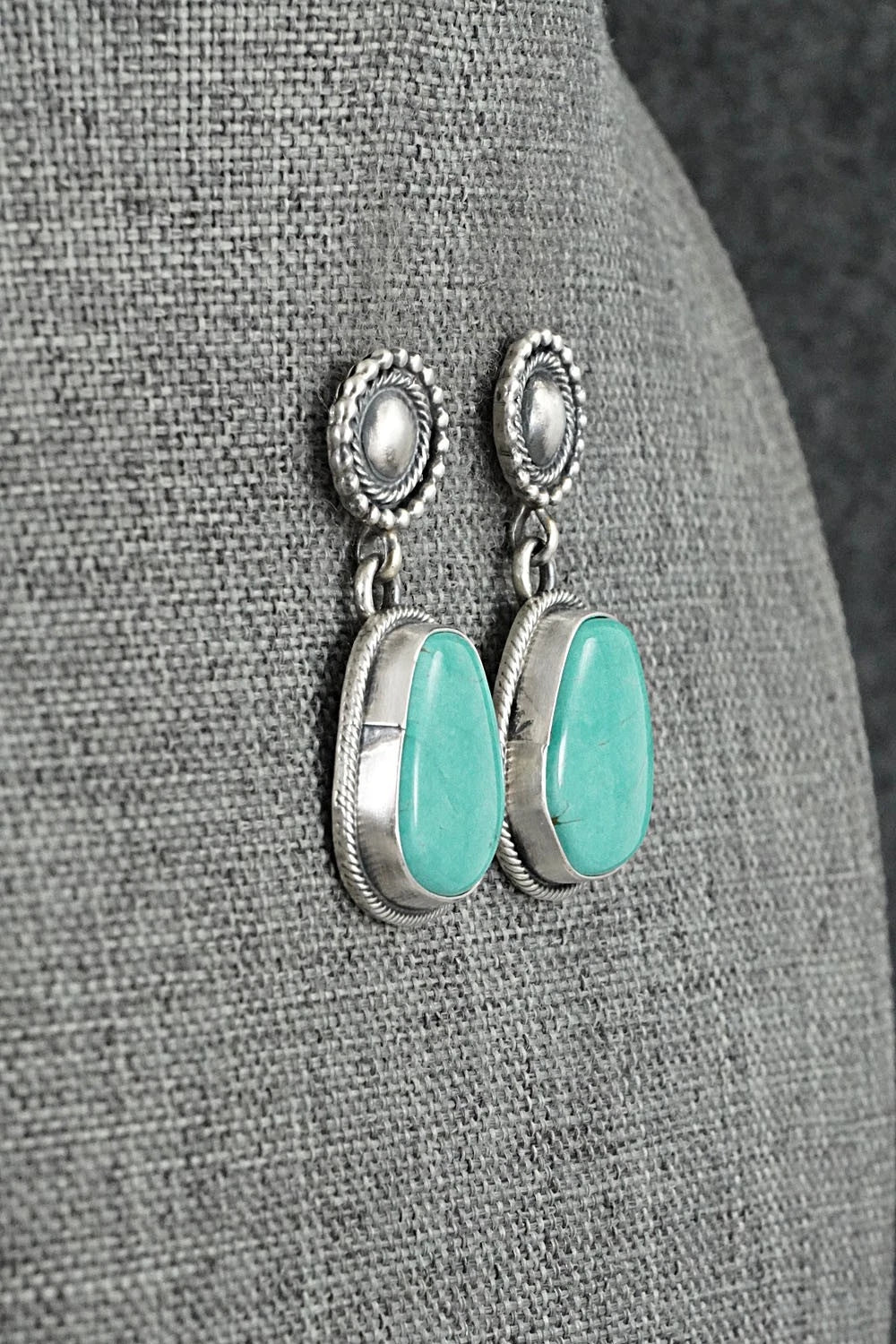 Turquoise & Sterling Silver Earrings - Darrin Livingston