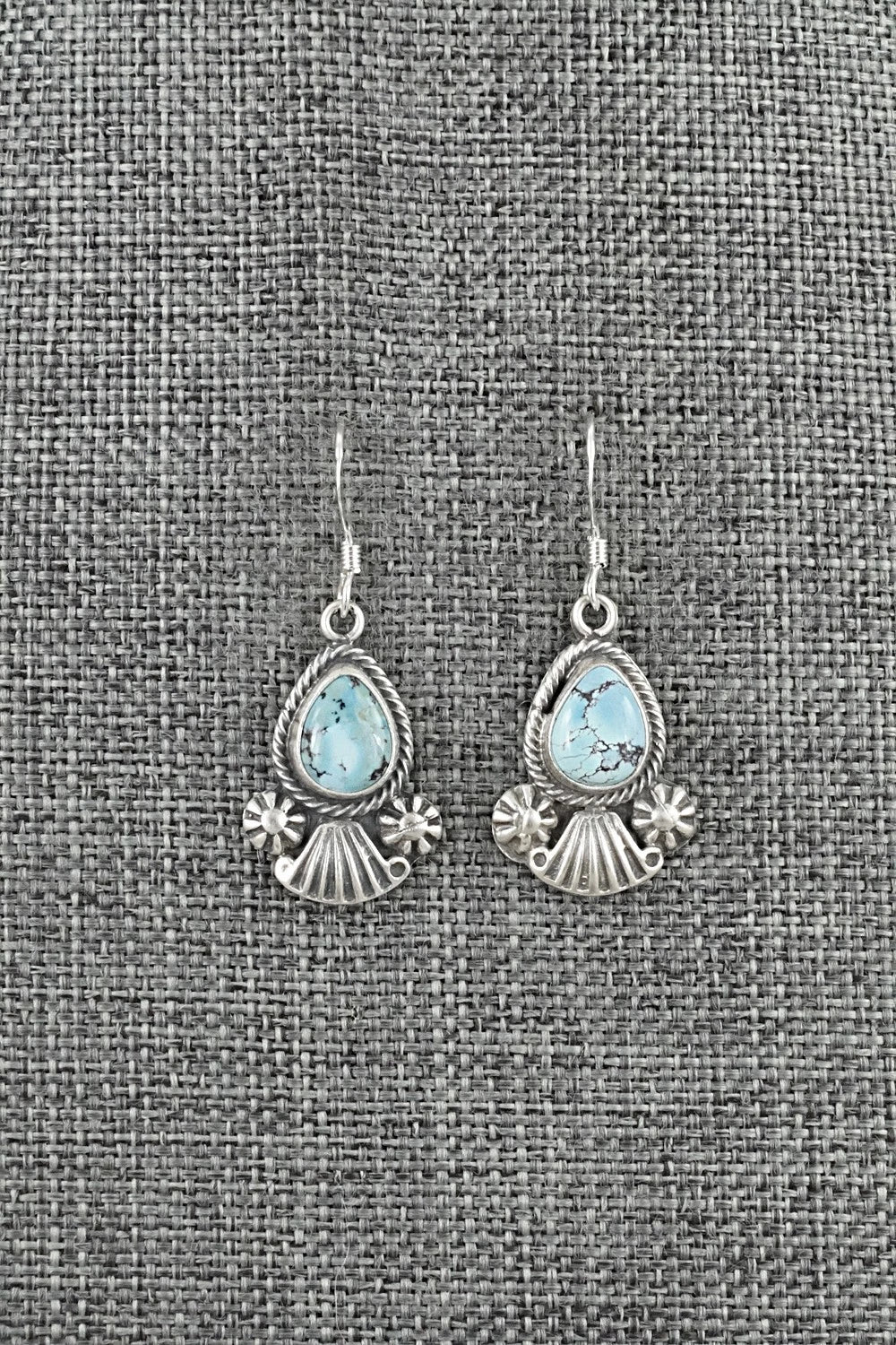 Turquoise & Sterling Silver Earrings - Verley Betone