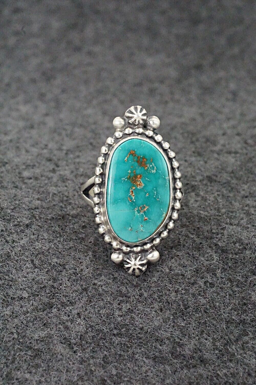 Turquoise & Sterling Silver Ring - Randy Boyd - Size 7.5