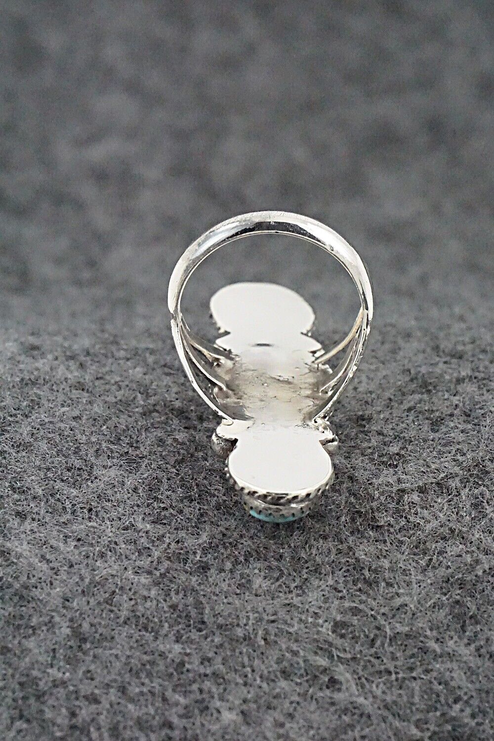 Turquoise & Sterling Silver Ring - Ernest Hawthorne - Size 7.5