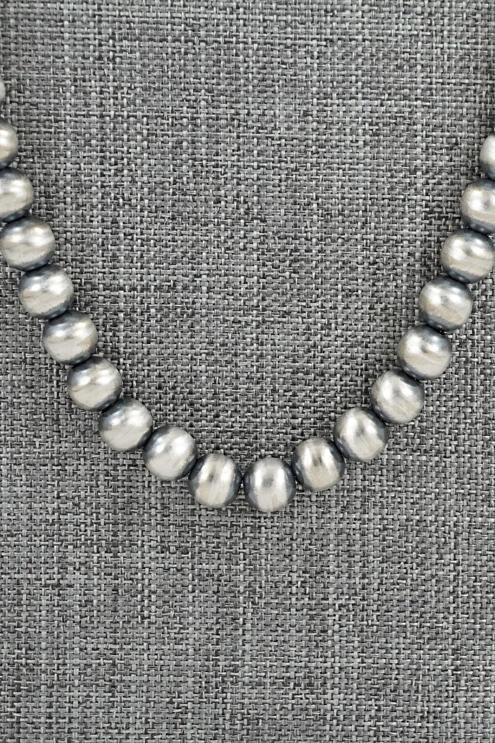 Sterling Silver Navajo Pearl Necklace 28" - Dorinda Mariano