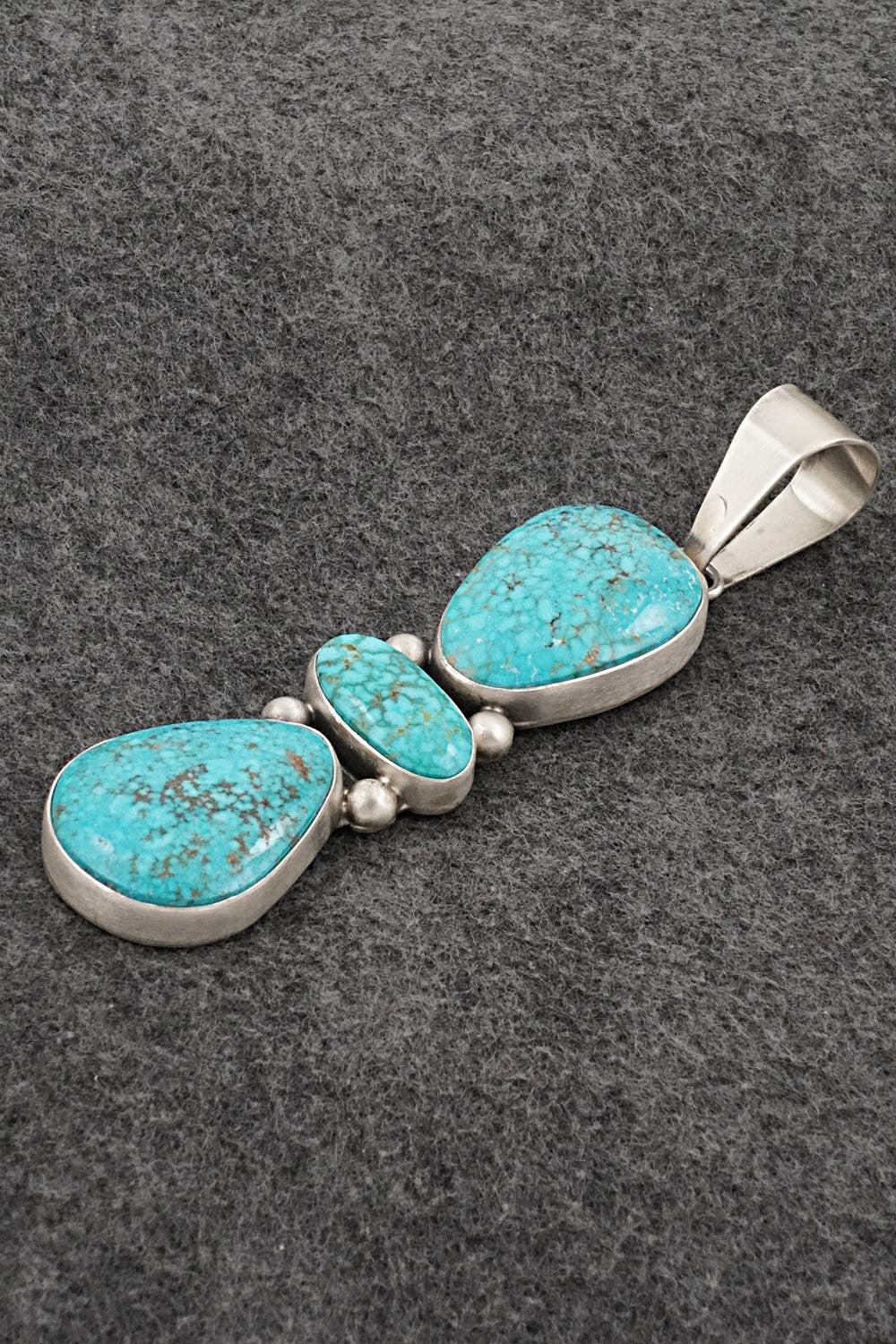 Turquoise & Sterling Silver Pendant - Darrin Livingston