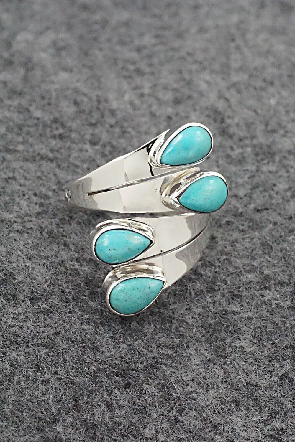 Turquoise & Sterling Silver Ring - Thomas Yazzie - Size 7