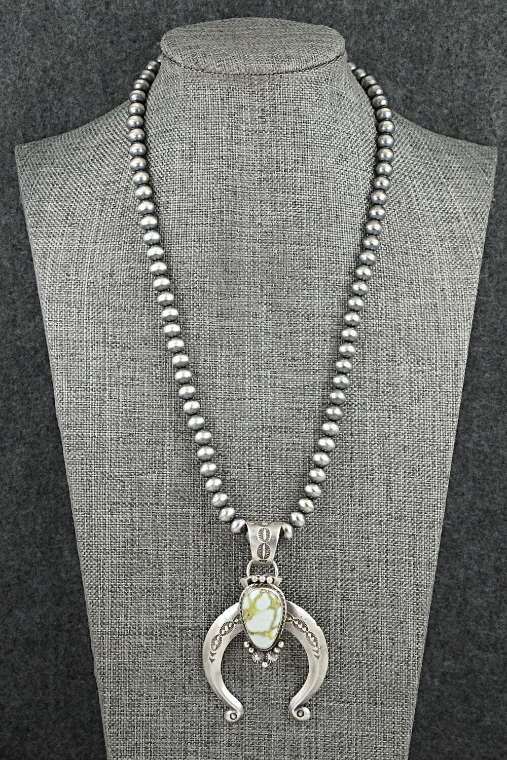 Variscite & Sterling Silver Necklace - Samuel Yellowhair