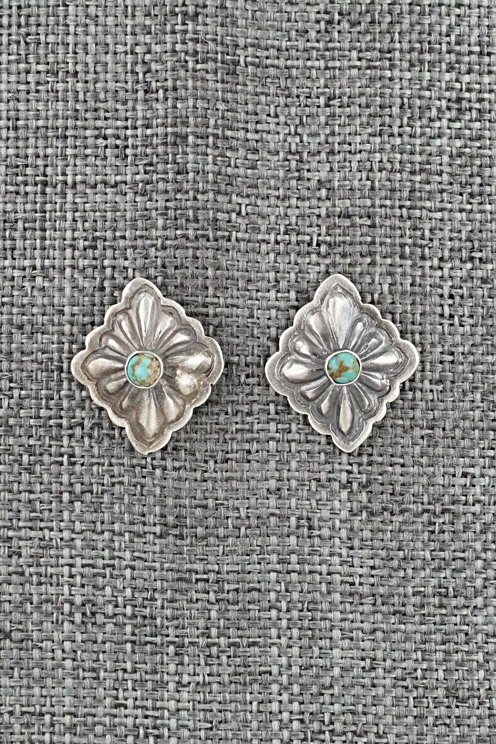 Turquoise & Sterling Silver Earrings - Terry Charlie