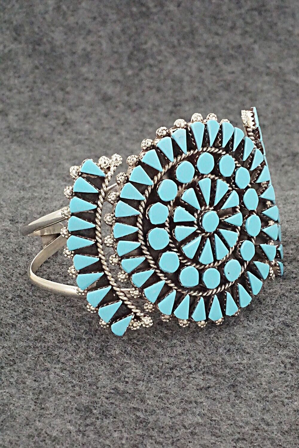 Turquoise & Sterling Silver Bracelet - Merlinda Chavez