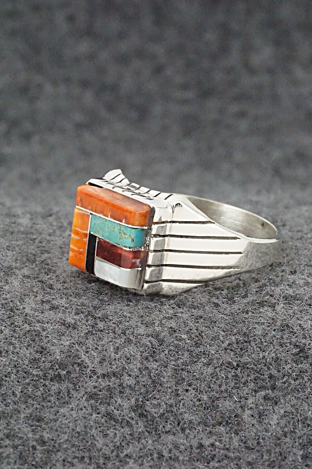 Multi-Stone & Sterling Silver Ring - Trevor Jack - Size 13