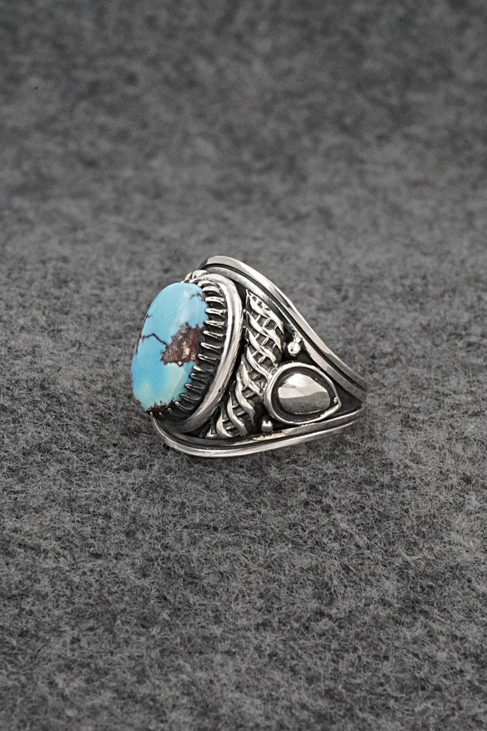 Turquoise & Sterling Silver Ring - Derrick Gordon - Size 9
