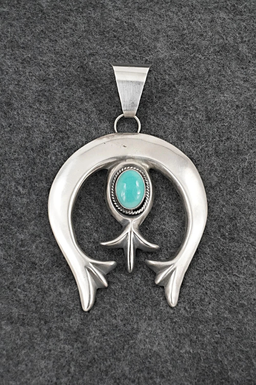 Turquoise & Sterling Silver Pendant - Eugene Gruber