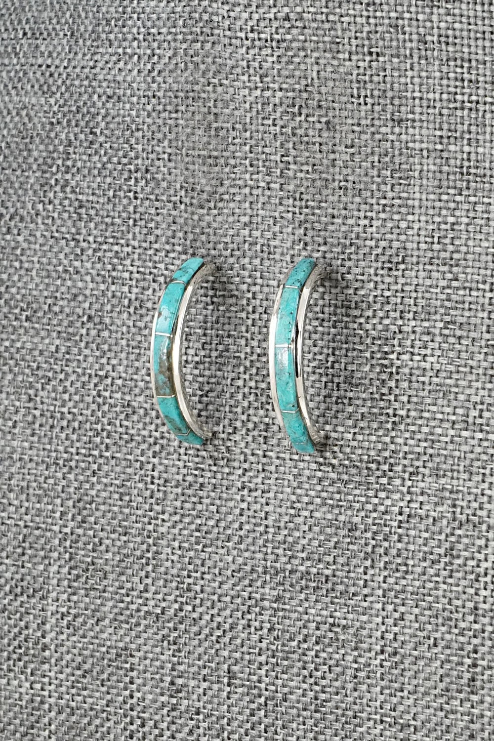 Turquoise & Sterling Silver Earrings - Gloria Waatsa