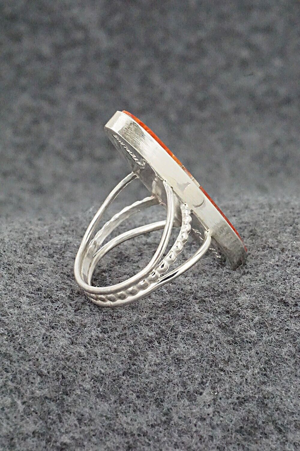 Spiny Oyster & Sterling Silver Ring - Harold Smith - Size 9