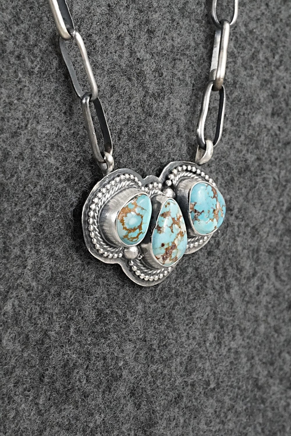 Turquoise & Sterling Silver Necklace - Darrin Livingston
