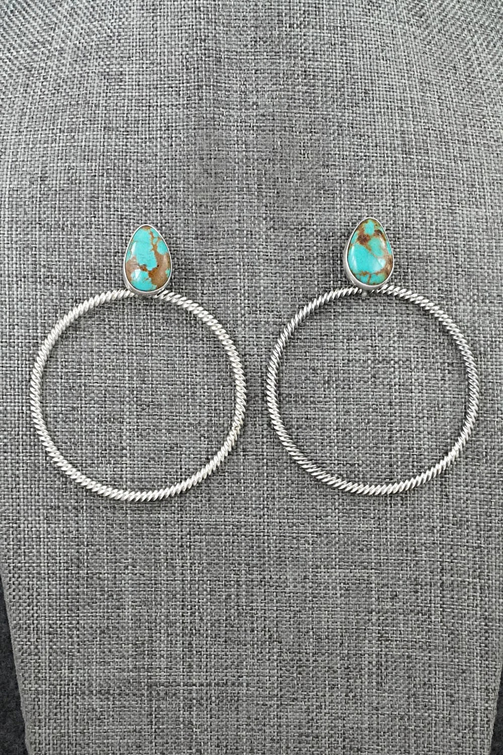 Turquoise & Sterling Silver Earrings - Verley Betone
