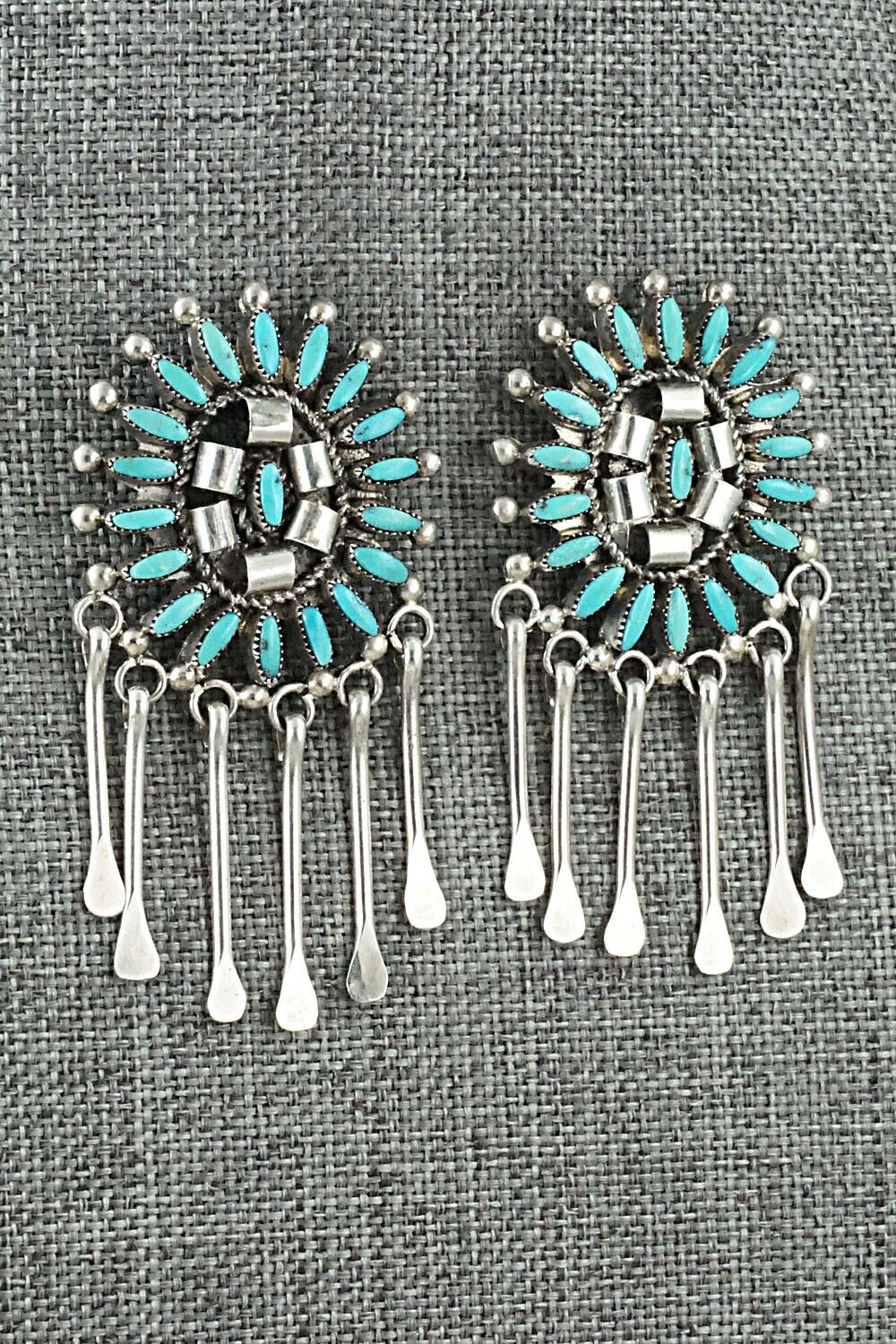 Turquoise & Sterling Silver Earrings - Amy Peynetsa