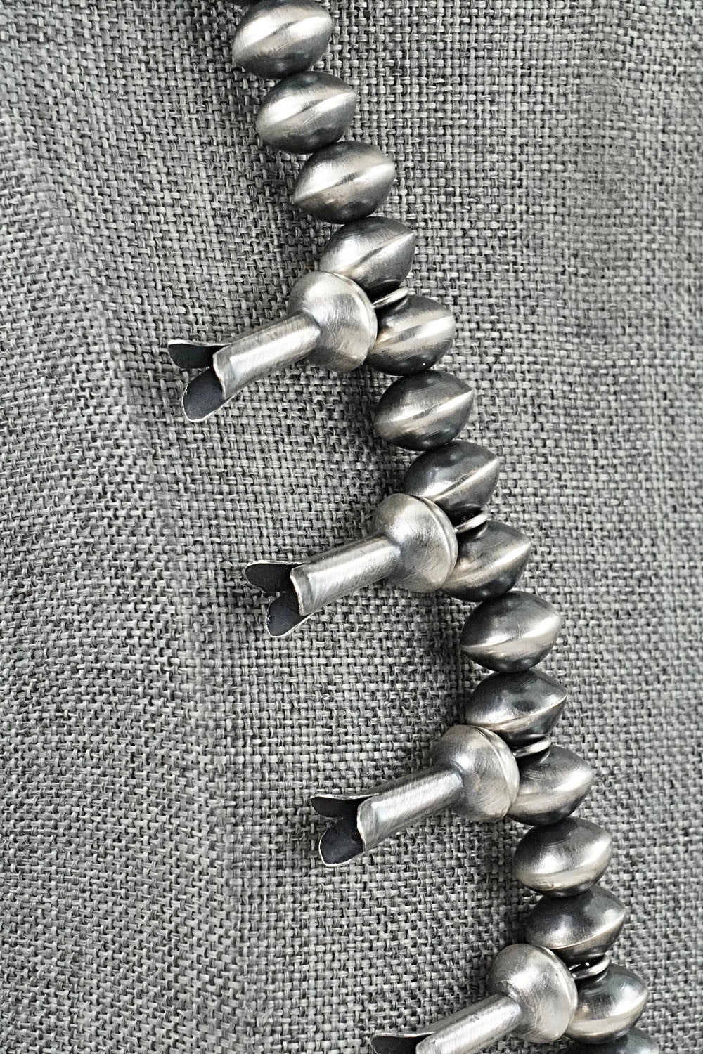 Turquoise & Sterling Silver Squash Blossom Necklace - Presley Haley