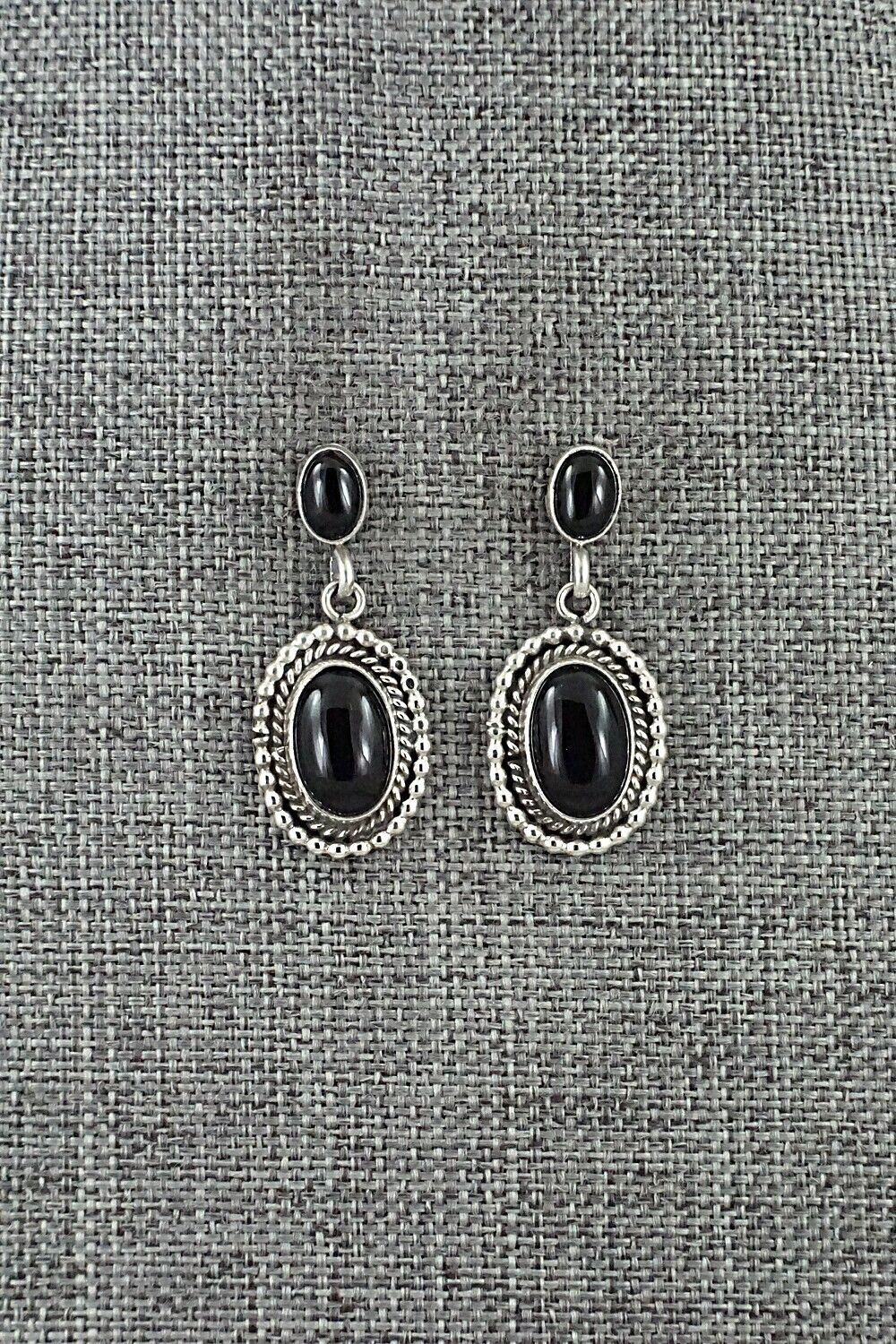 Onyx & Sterling Silver Earrings - Verley Betone