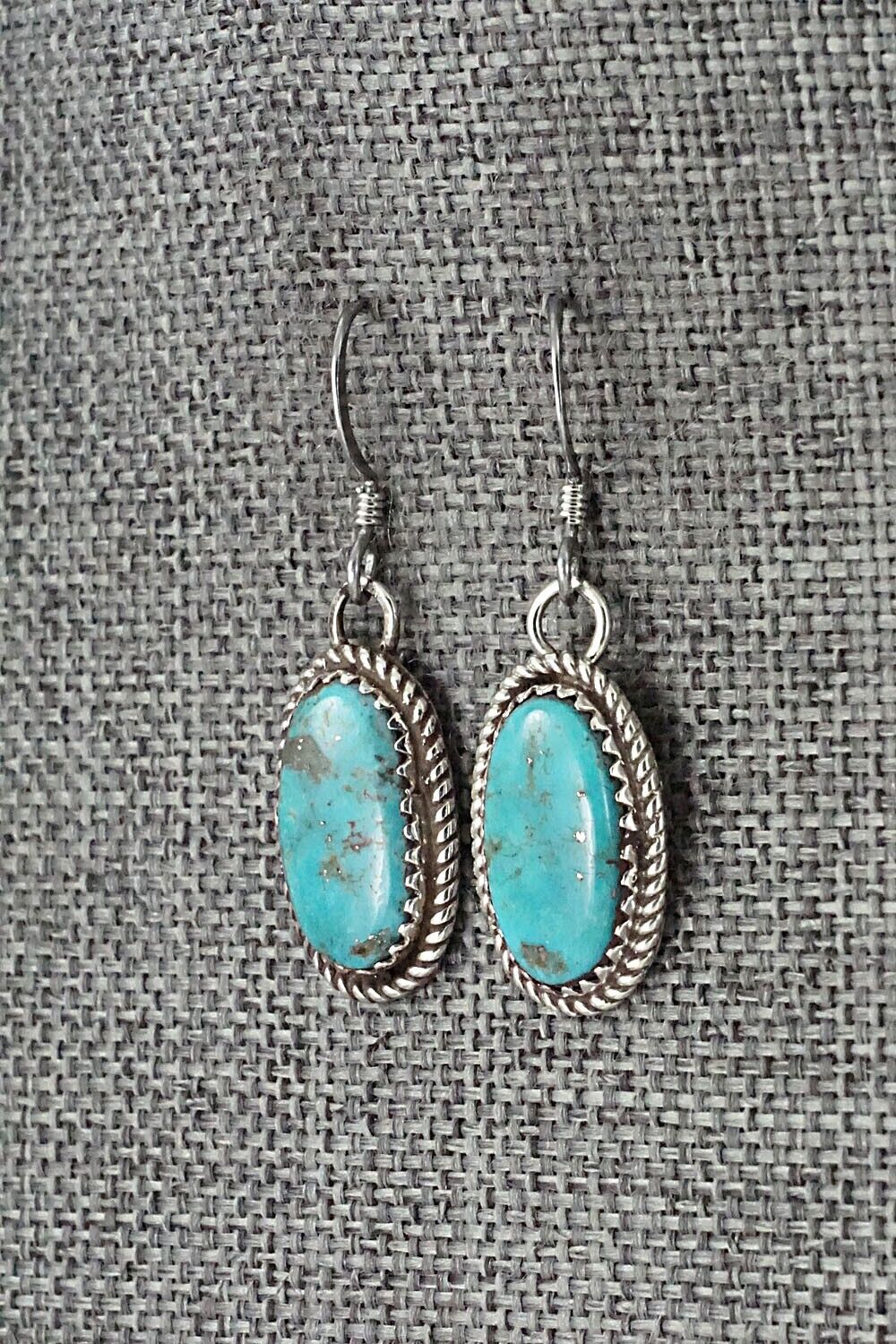 Turquoise & Sterling Silver Earrings - Ernest Hawthorne