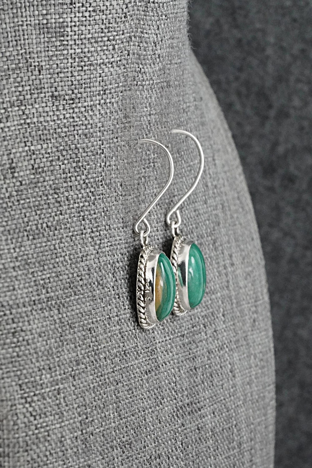 Turquoise & Sterling Silver Earrings - Eugene Gruber